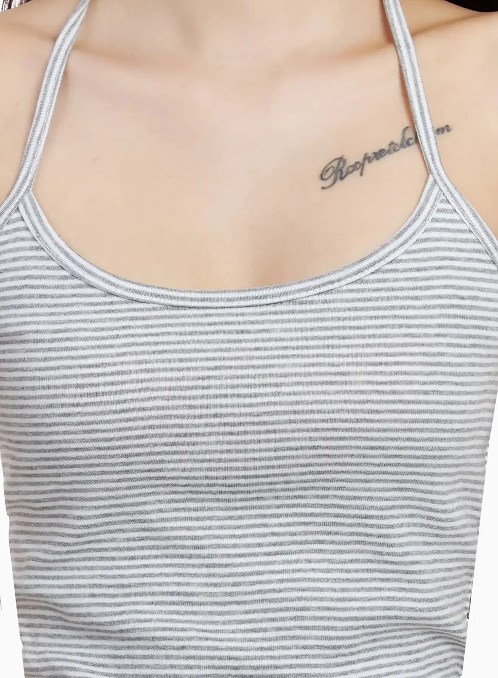Striped Halter Tank Top IM506