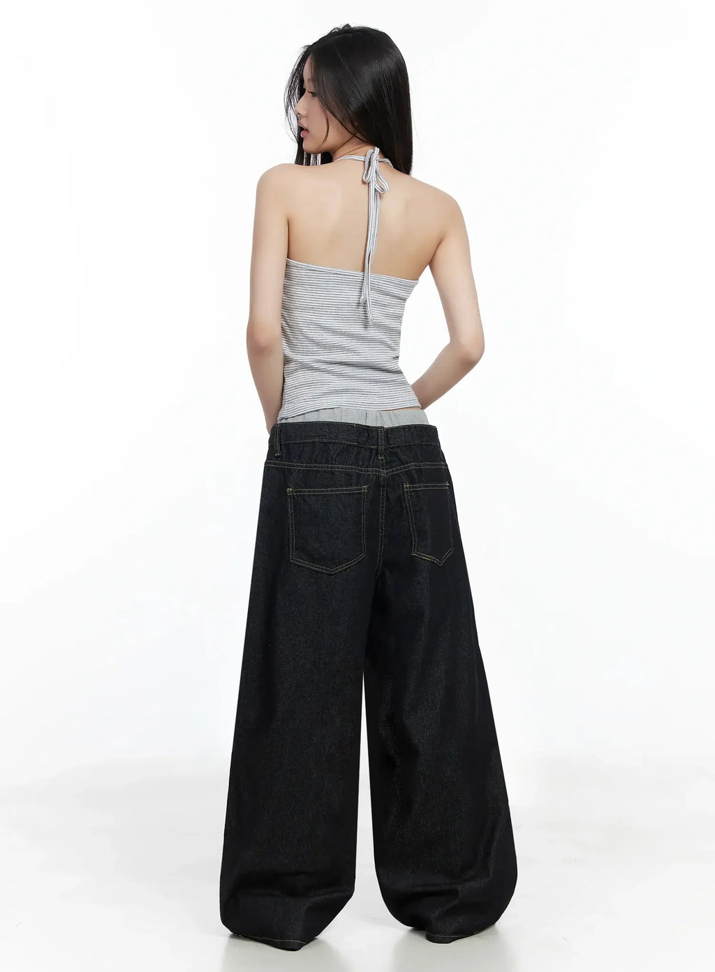 Striped Halter Tank Top IM506