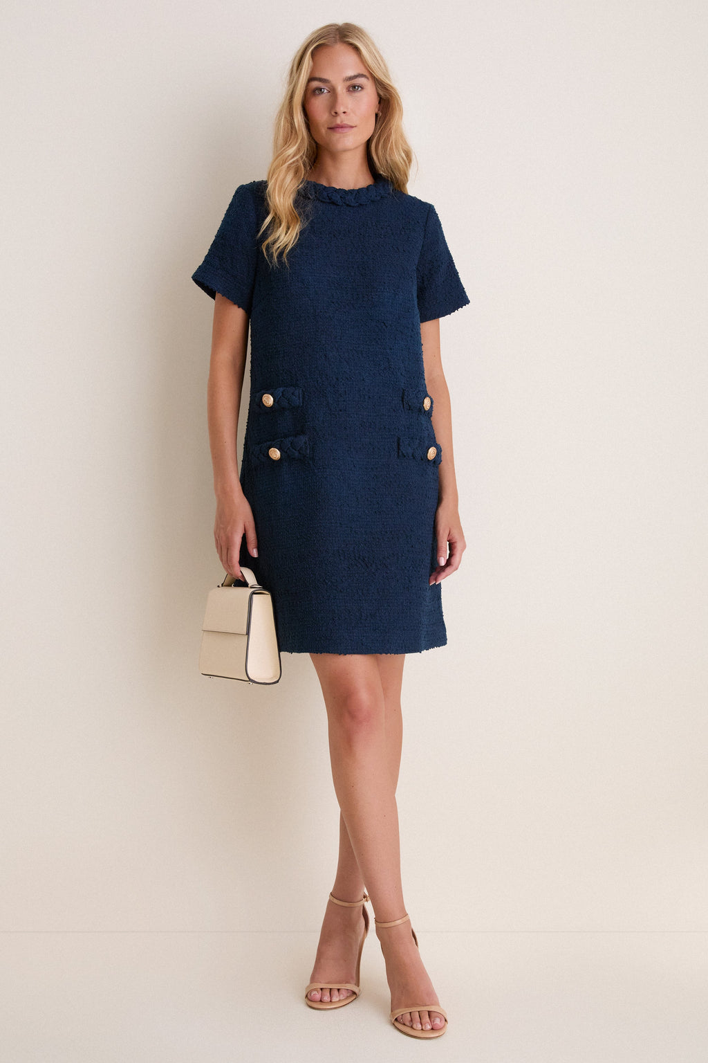Navy Tweed Jackie Dress