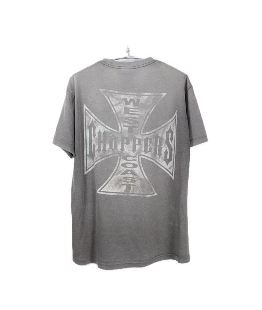West Coast Choppers Vintage Washed Grey Cross Graphic  sweatshirt