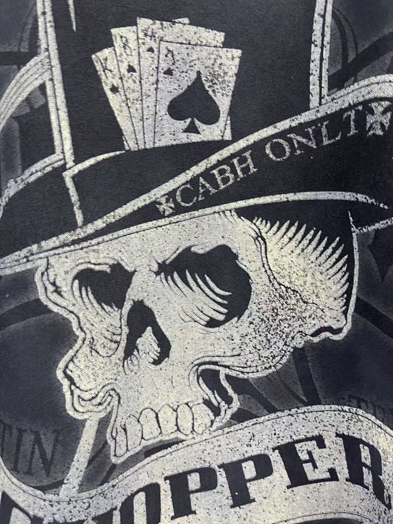 West Coast Choppers Vintage Washed Black Skull‑Machete Banner Graphic  T‑Shirt