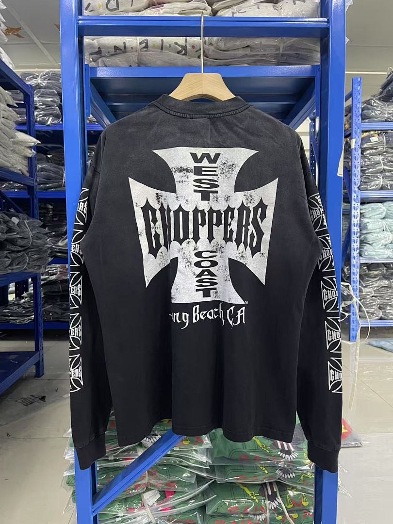 West Coast Choppers Vintage Washed Grey Cross Graphic sweatshirt