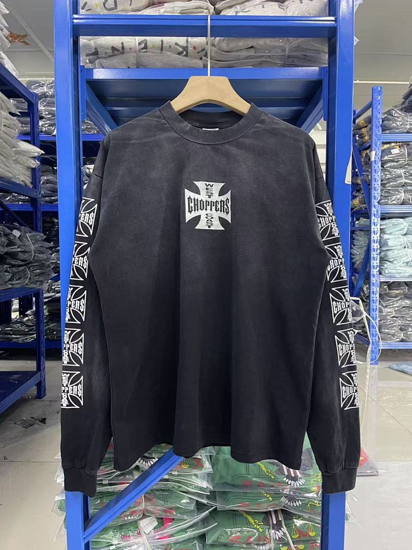 West Coast Choppers Vintage Washed Grey Cross Graphic sweatshirt