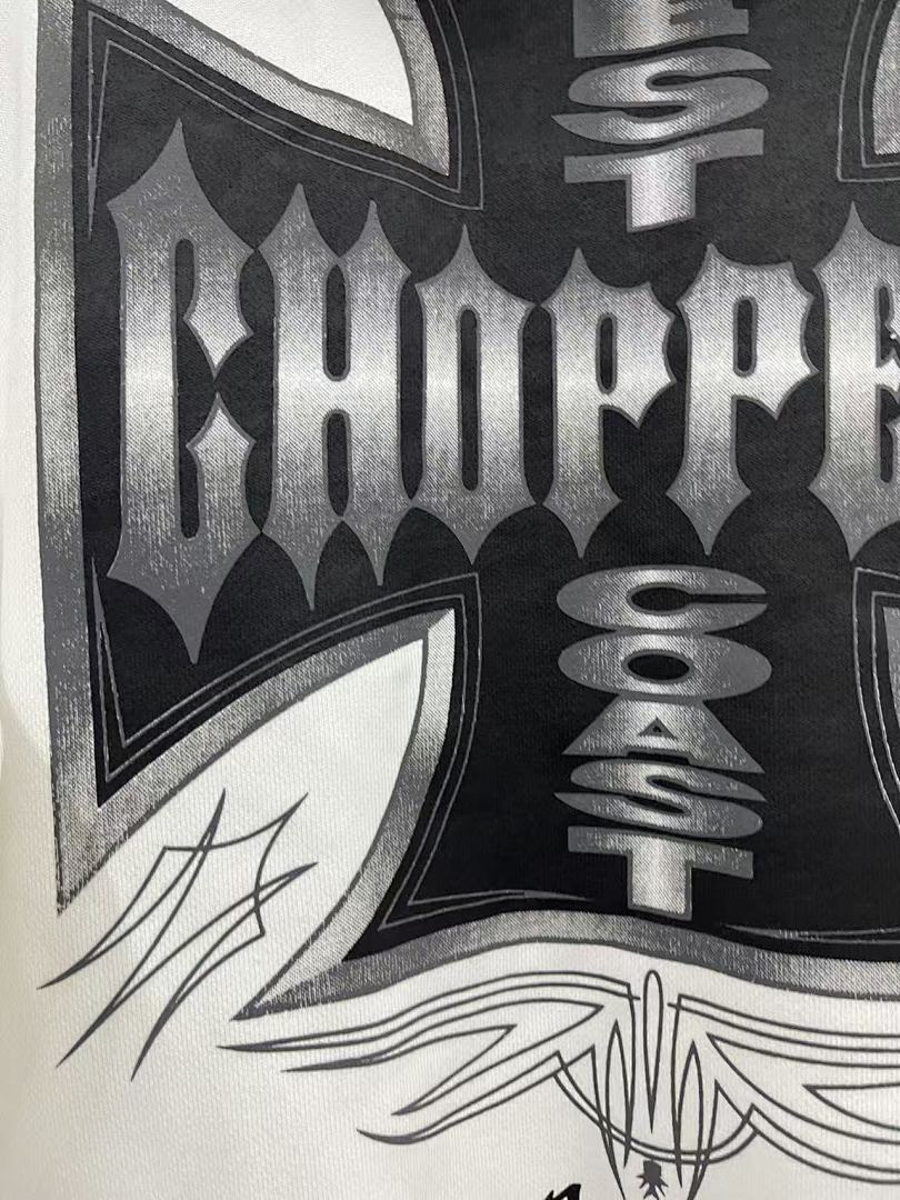 West Coast Choppers Vintage Washed Off‑White Cross Graphic Hoodie