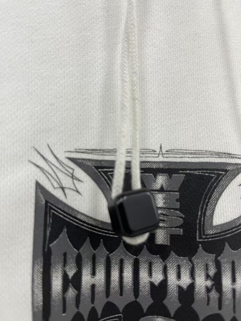 West Coast Choppers Vintage Washed Off‑White Cross Graphic Hoodie