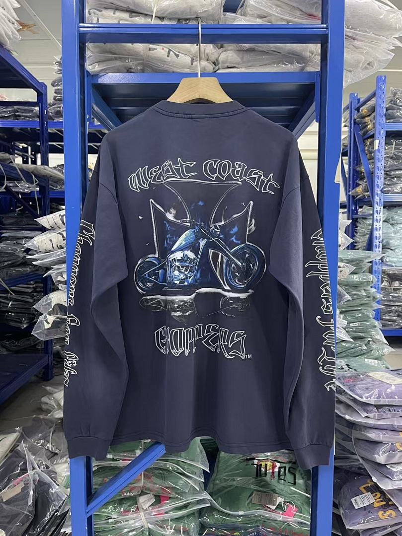 West Coast Choppers Vintage Washed Navy Motorcycle Graphic sweatshirt