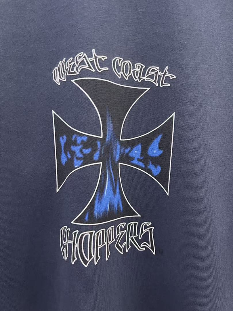 West Coast Choppers Vintage Washed Navy Motorcycle Graphic sweatshirt