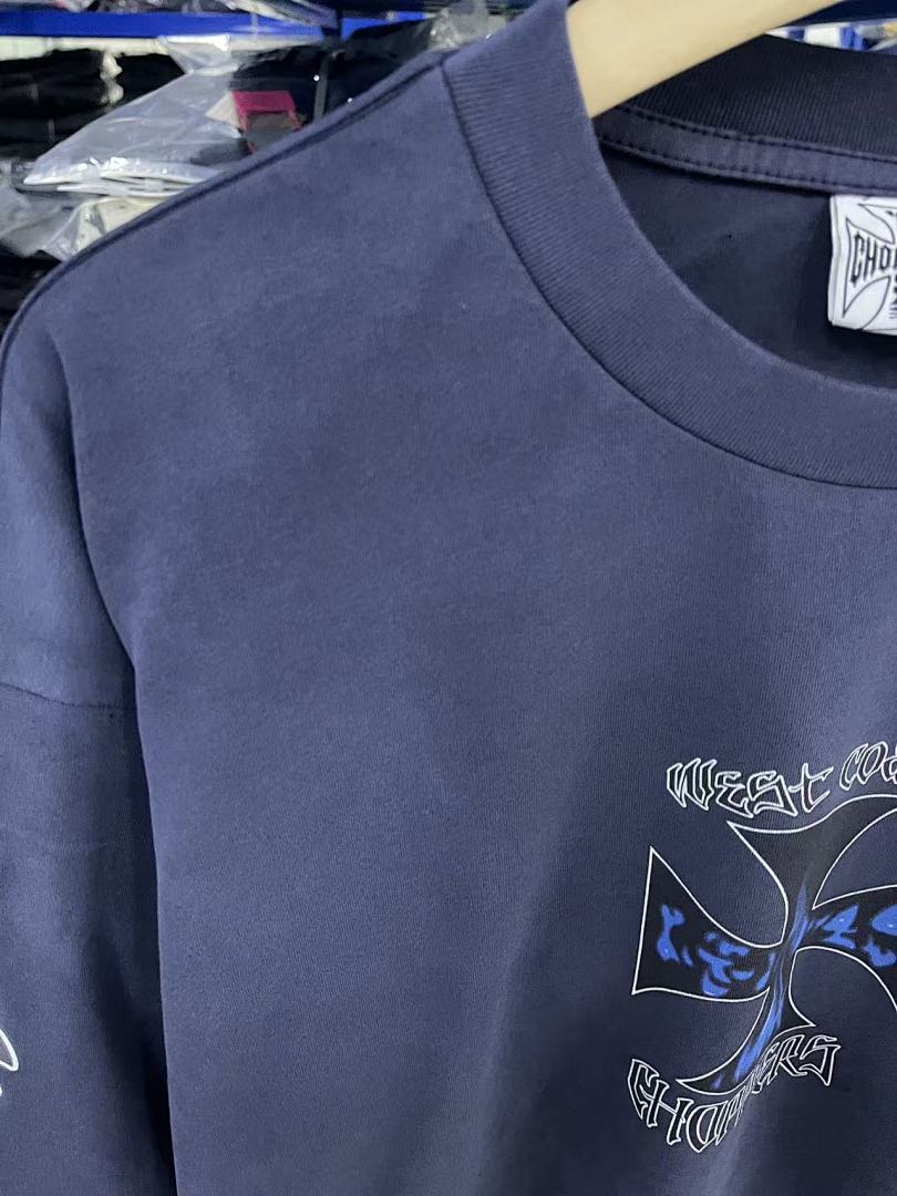 West Coast Choppers Vintage Washed Navy Motorcycle Graphic sweatshirt