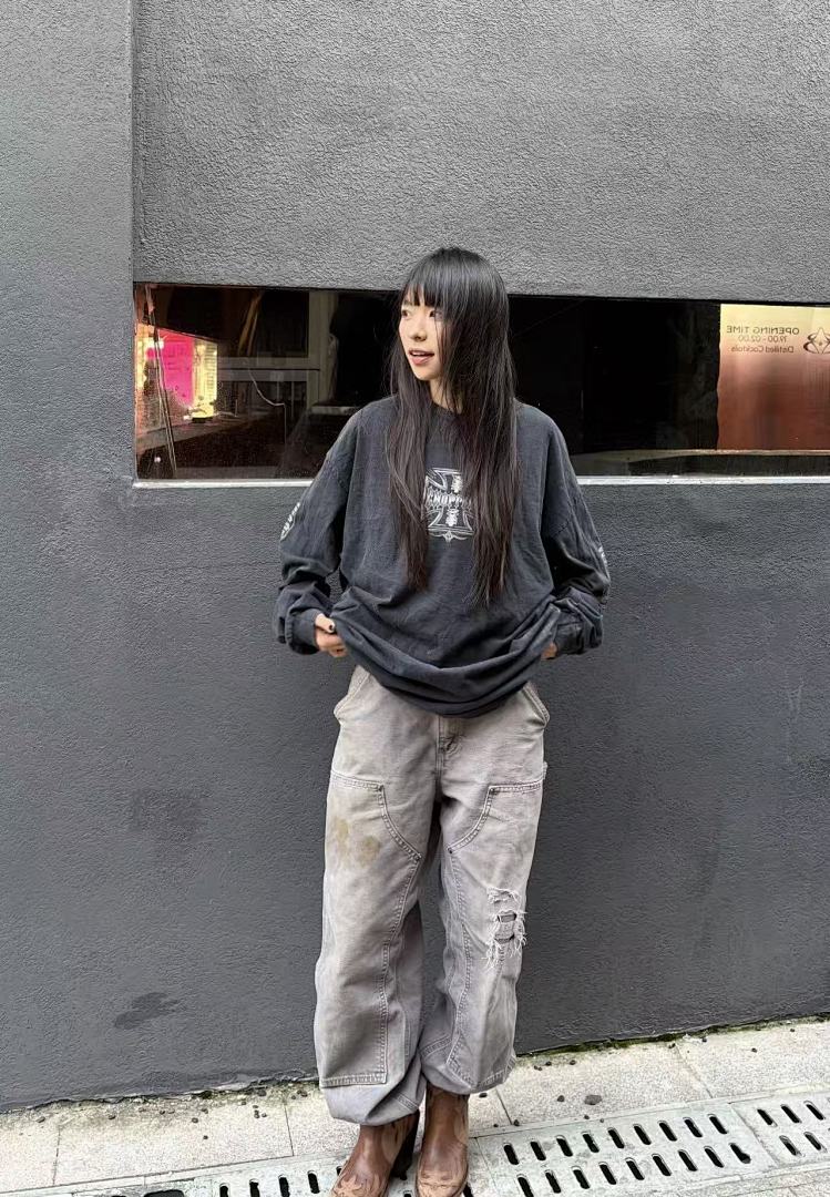 West Coast Choppers Vintage Washed Black Front‑Back Cross Graphic sweatshirt