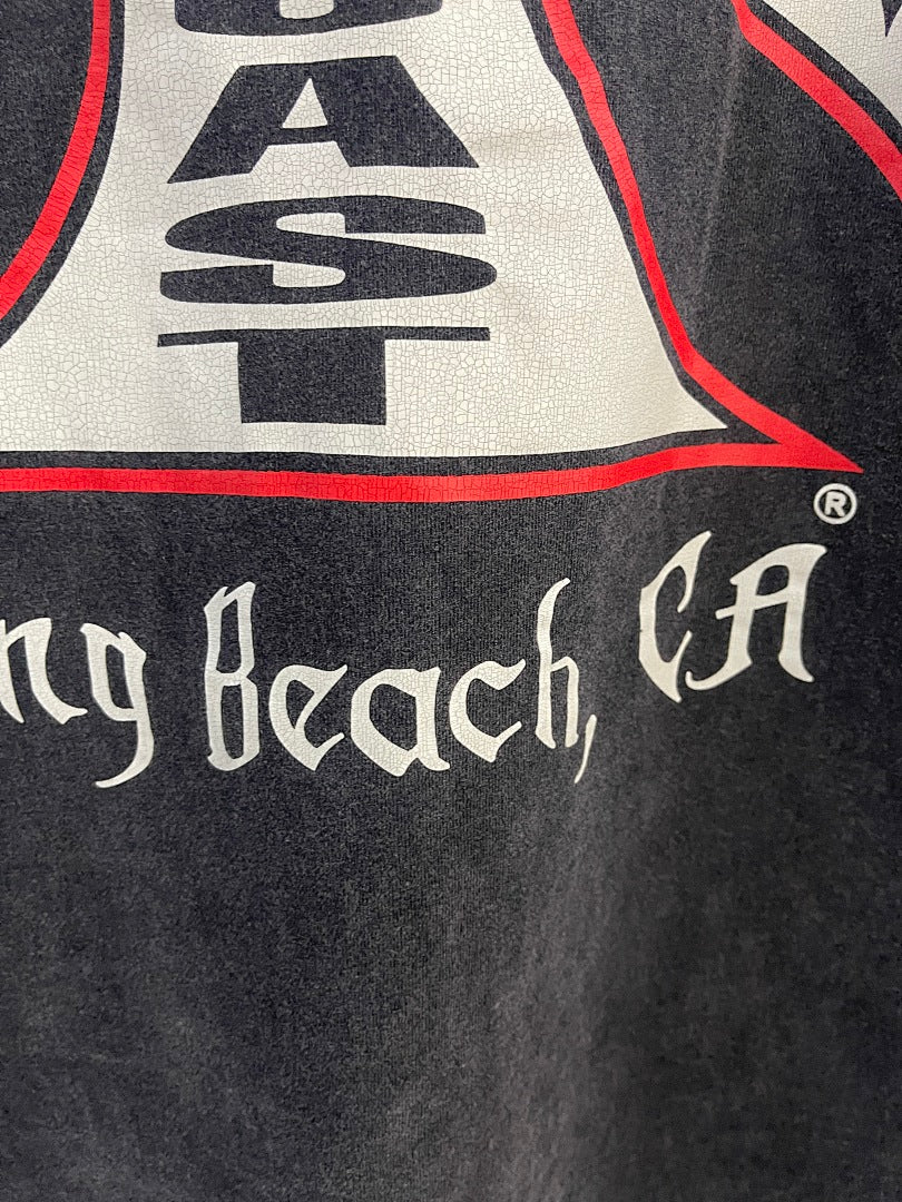 West Coast Choppers Vintage Washed Navy Red‑Trim Cross Graphic sweatshirt