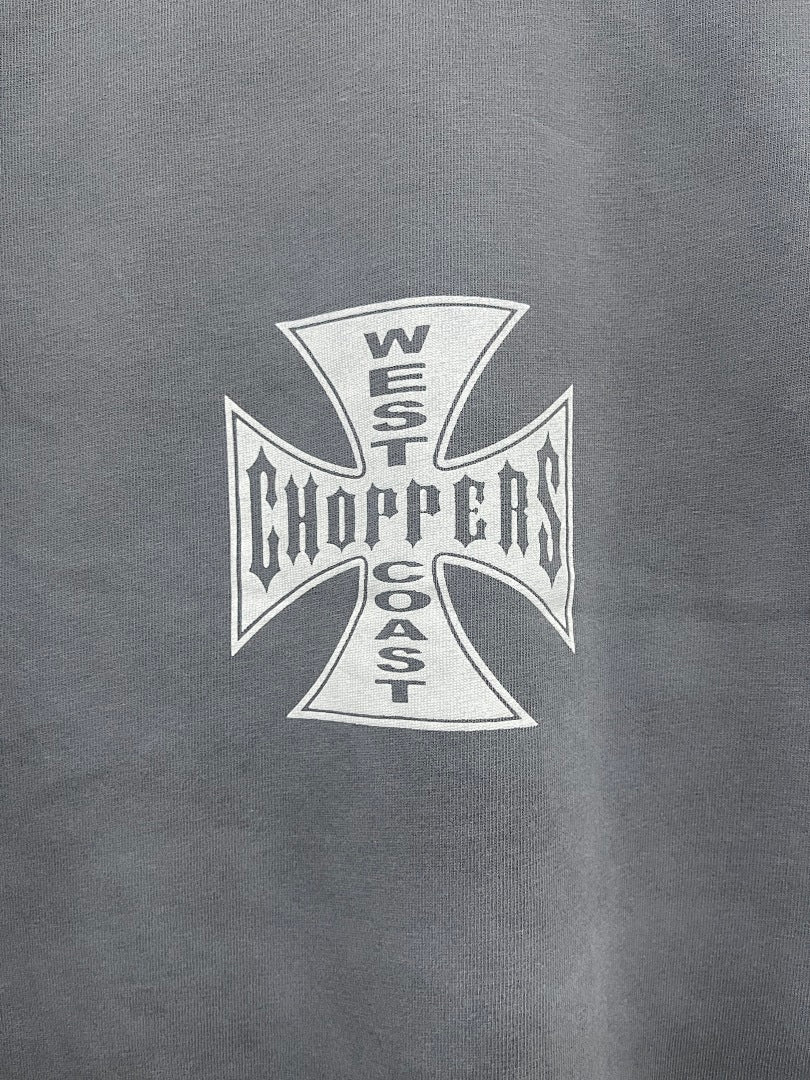 West Coast Choppers Vintage Washed Grey Cross Graphic  sweatshirt