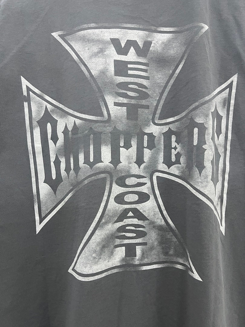 West Coast Choppers Vintage Washed Grey Cross Graphic  sweatshirt