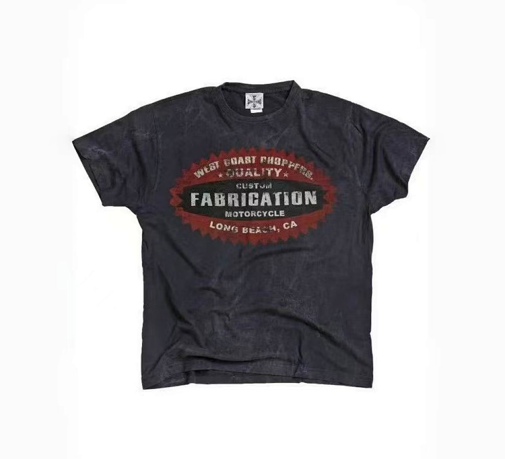 WEST COAST CHOPPERS 26SS “PANHEAD” Limited Washed Distressed Vintage  T‑Shirt