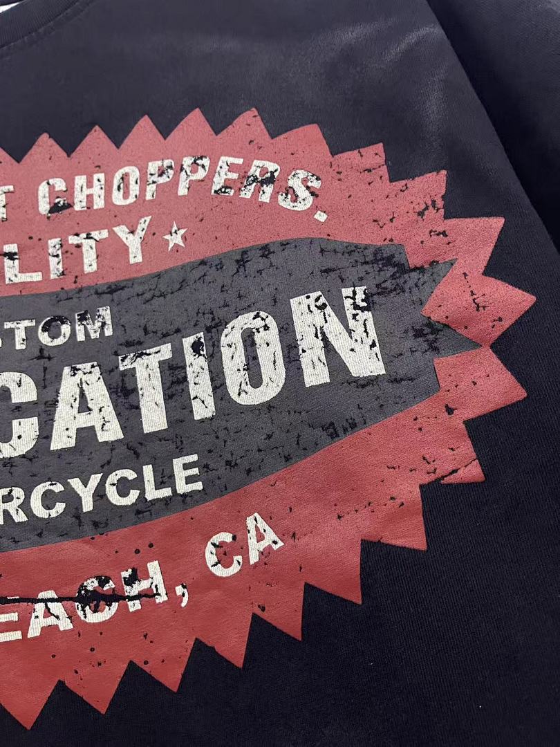 WEST COAST CHOPPERS 26SS “PANHEAD” Limited Washed Distressed Vintage  T‑Shirt