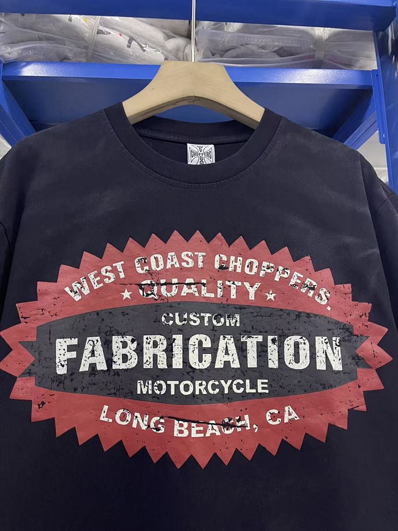WEST COAST CHOPPERS 26SS “PANHEAD” Limited Washed Distressed Vintage  T‑Shirt