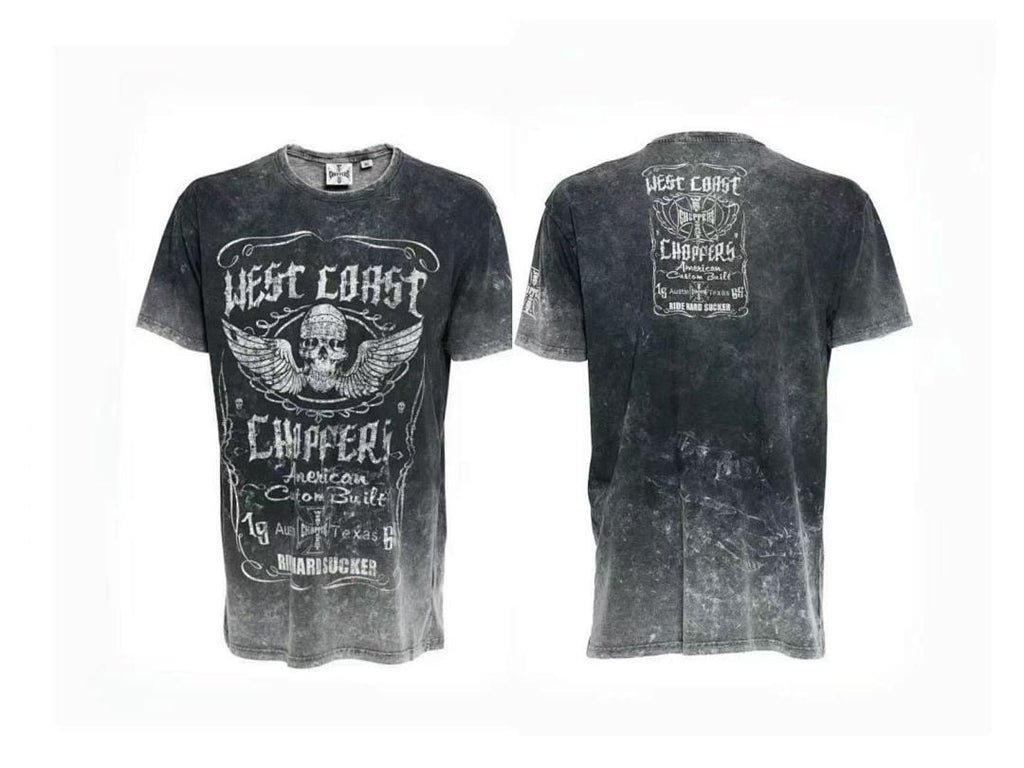WEST COAST CHOPPERS 26SS "Ride Hard Sucker" Washed Distressed Vintage T‑Shirt