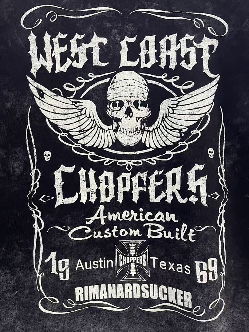 WEST COAST CHOPPERS 26SS "Ride Hard Sucker" Washed Distressed Vintage T‑Shirt
