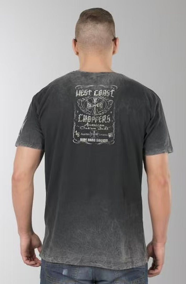 WEST COAST CHOPPERS 26SS "Ride Hard Sucker" Washed Distressed Vintage T‑Shirt