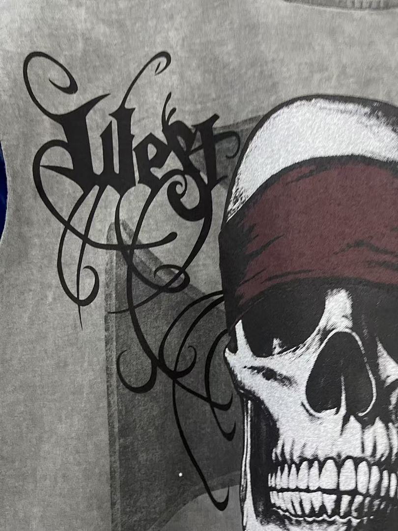 West Coast Choppers 26SS Vintage 90s West‑Coast Biker Skull Graphic Sleeveless Tank Top