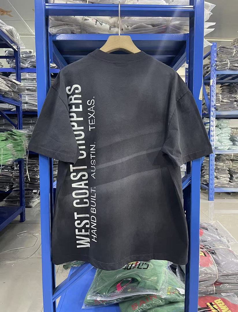 West Coast Choppers 26SS Handcrafted Navy Washed Short‑Sleeve T‑Shirt