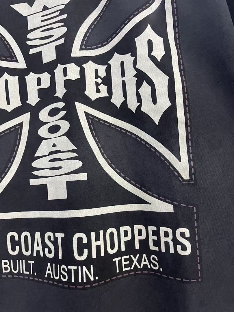 West Coast Choppers 26SS Handcrafted Navy Washed Short‑Sleeve T‑Shirt