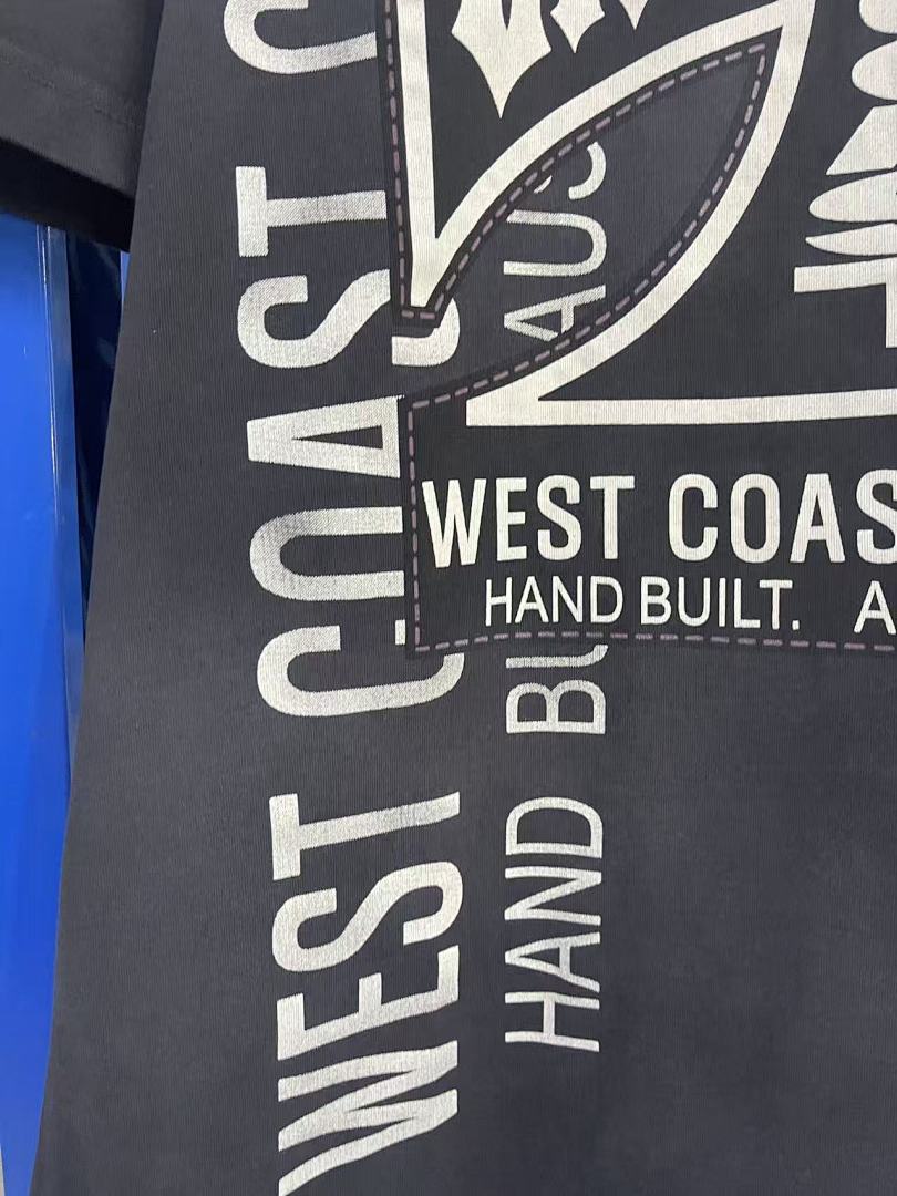 West Coast Choppers 26SS Handcrafted Navy Washed Short‑Sleeve T‑Shirt