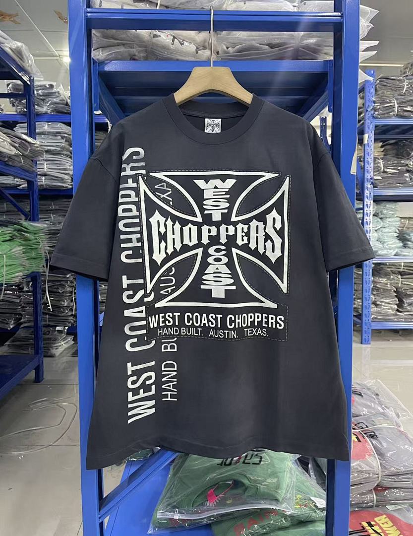 West Coast Choppers 26SS Handcrafted Navy Washed Short‑Sleeve T‑Shirt