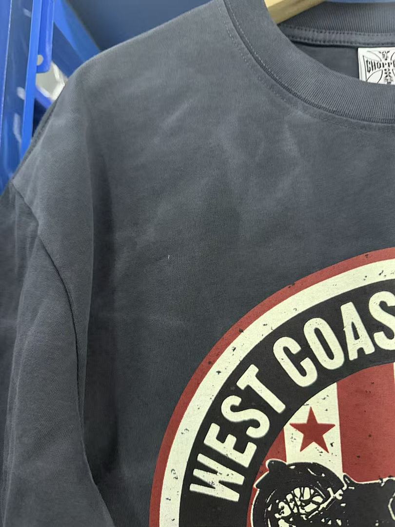 West Coast Choppers Tie‑Dye Grey Vintage Badge Graphic T‑Shir