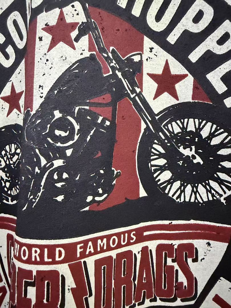 West Coast Choppers Tie‑Dye Grey Vintage Badge Graphic T‑Shir