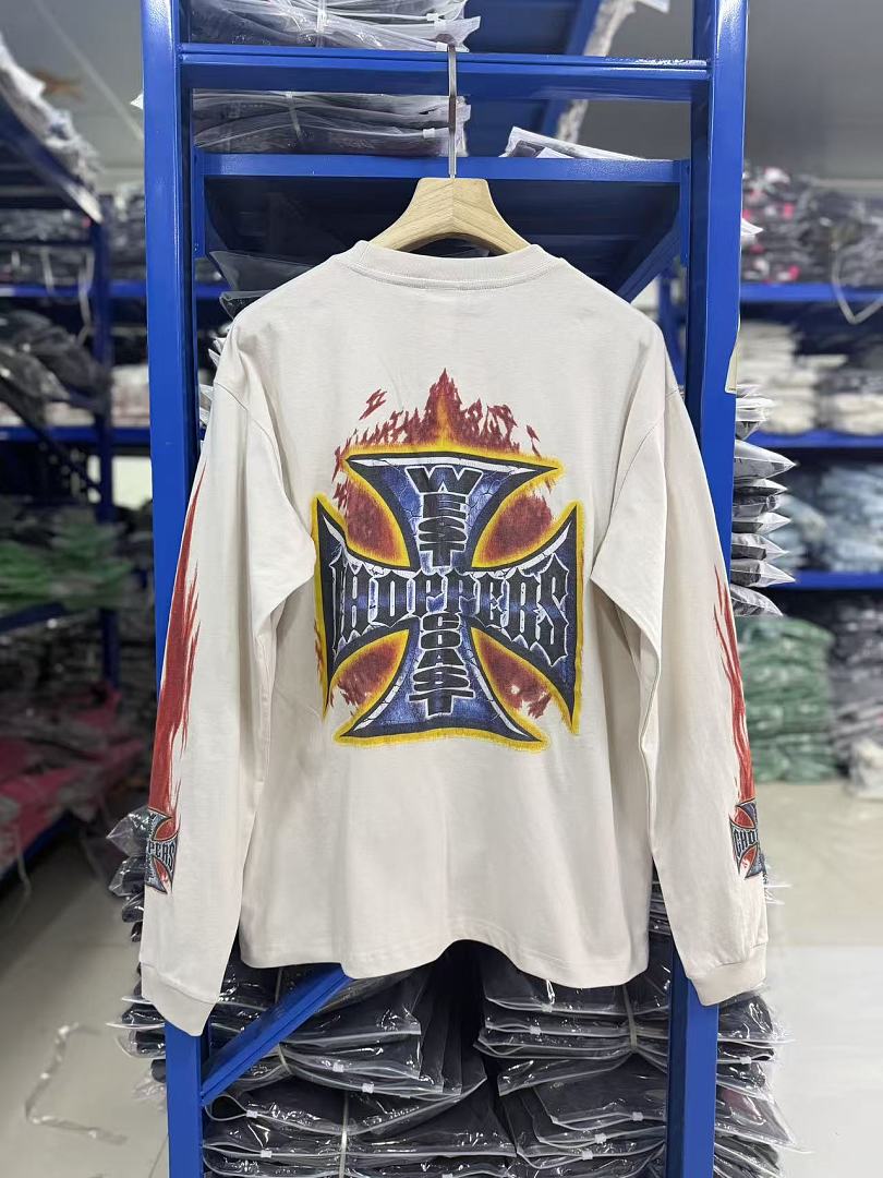 West Coast Choppers Vintage Washed Cross Flame Graphic sweatshirt