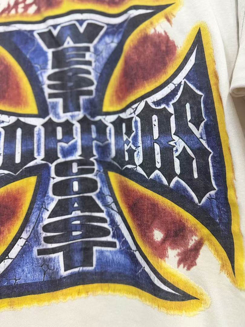West Coast Choppers Vintage Washed Cross Flame Graphic sweatshirt