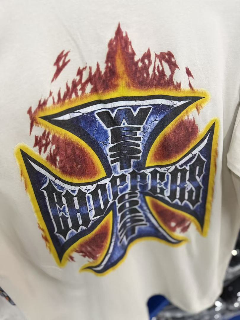 West Coast Choppers Vintage Washed Cross Flame Graphic sweatshirt