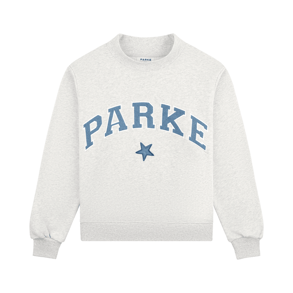 Vintage Star Varsity Mockneck - Heather Grey