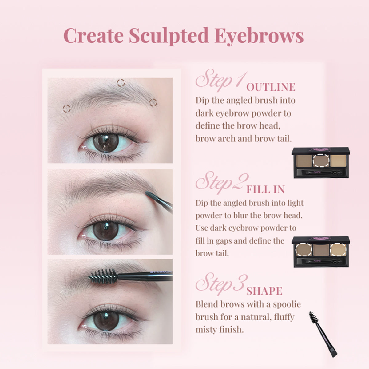 [NEW] I Have No Worries Series Three-Color Eyebrow Powder
