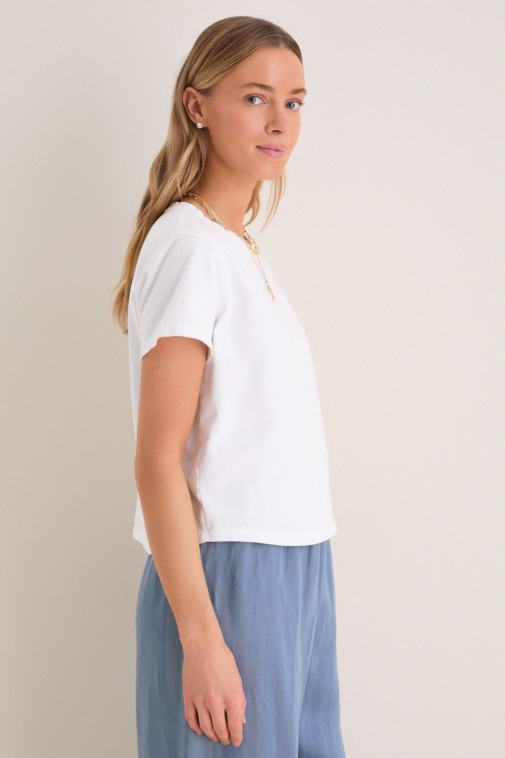 White Parker Classic Tee