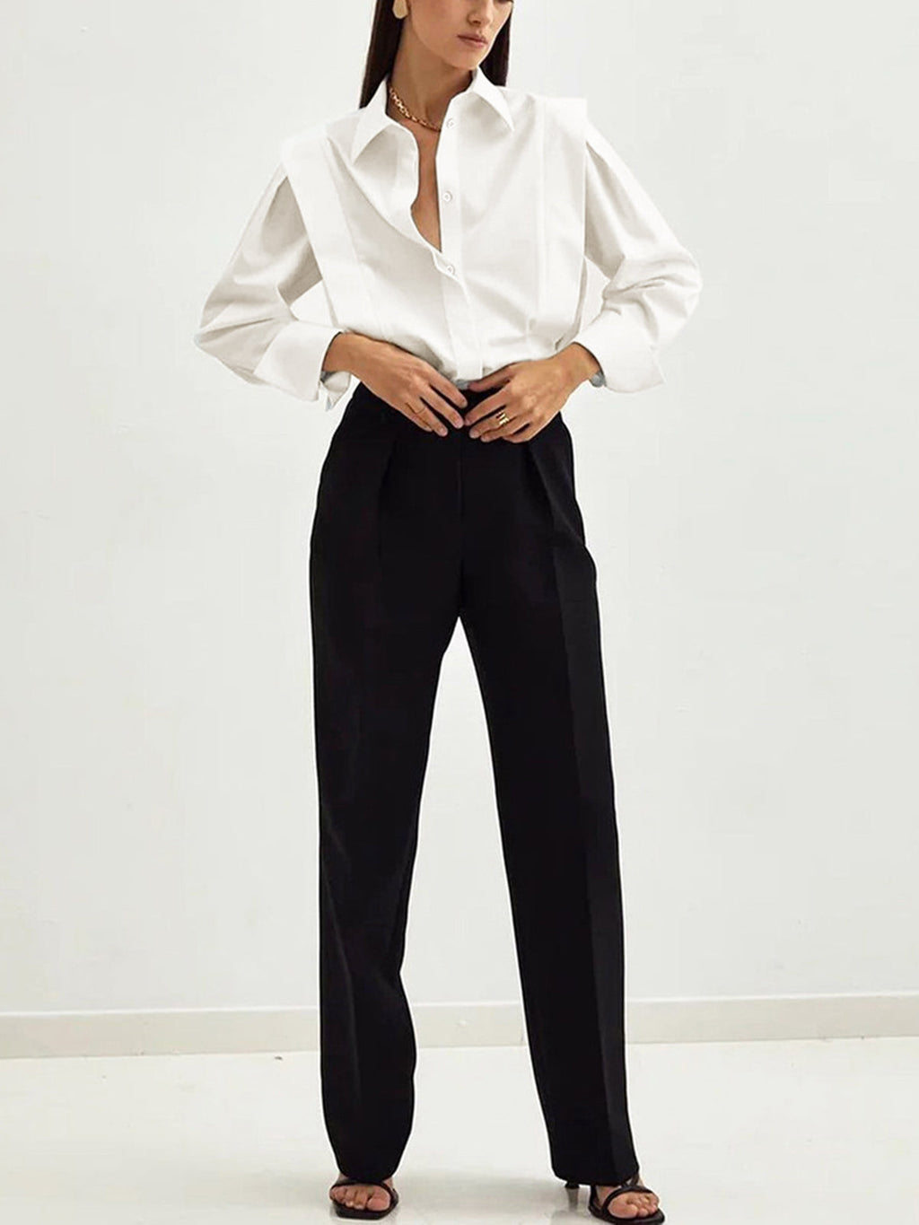 Oversized Button Down Cotton Shirt