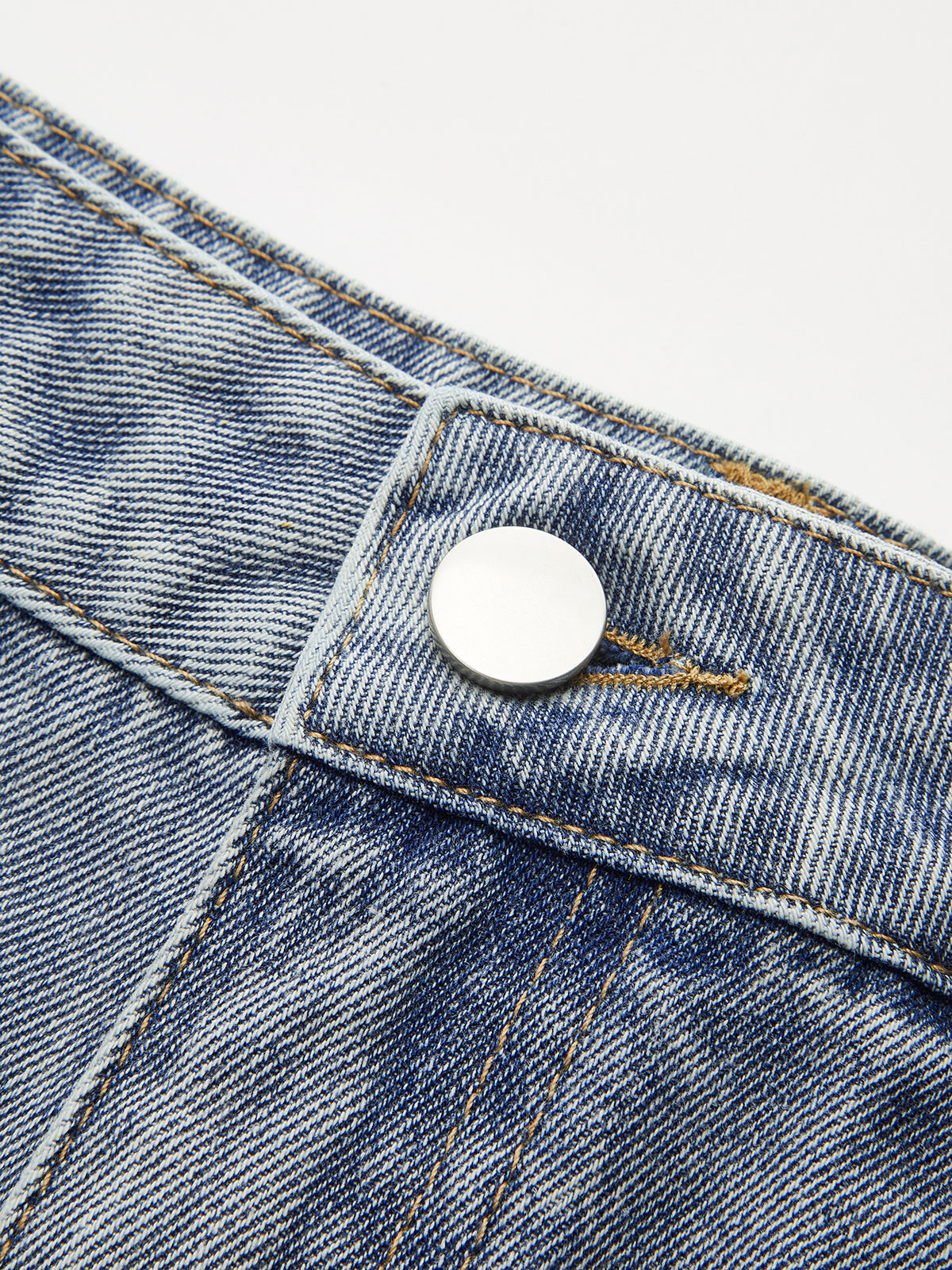 Eyelet Embroidered Denim Shorts