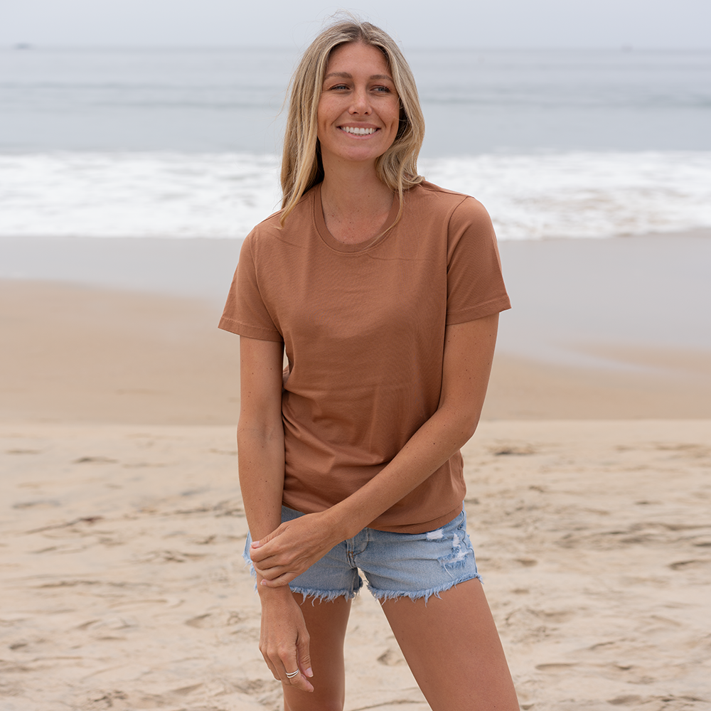 Womens Short Sleeve Crew Neck