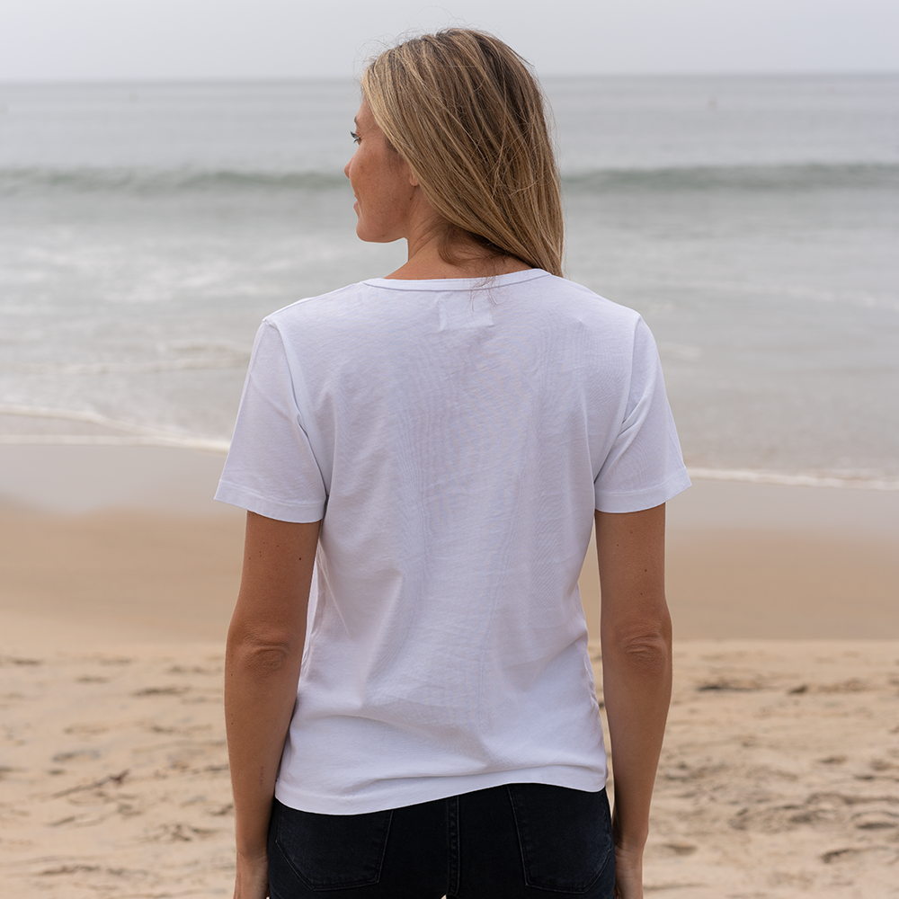 Womens Deep V-neck T-shirt