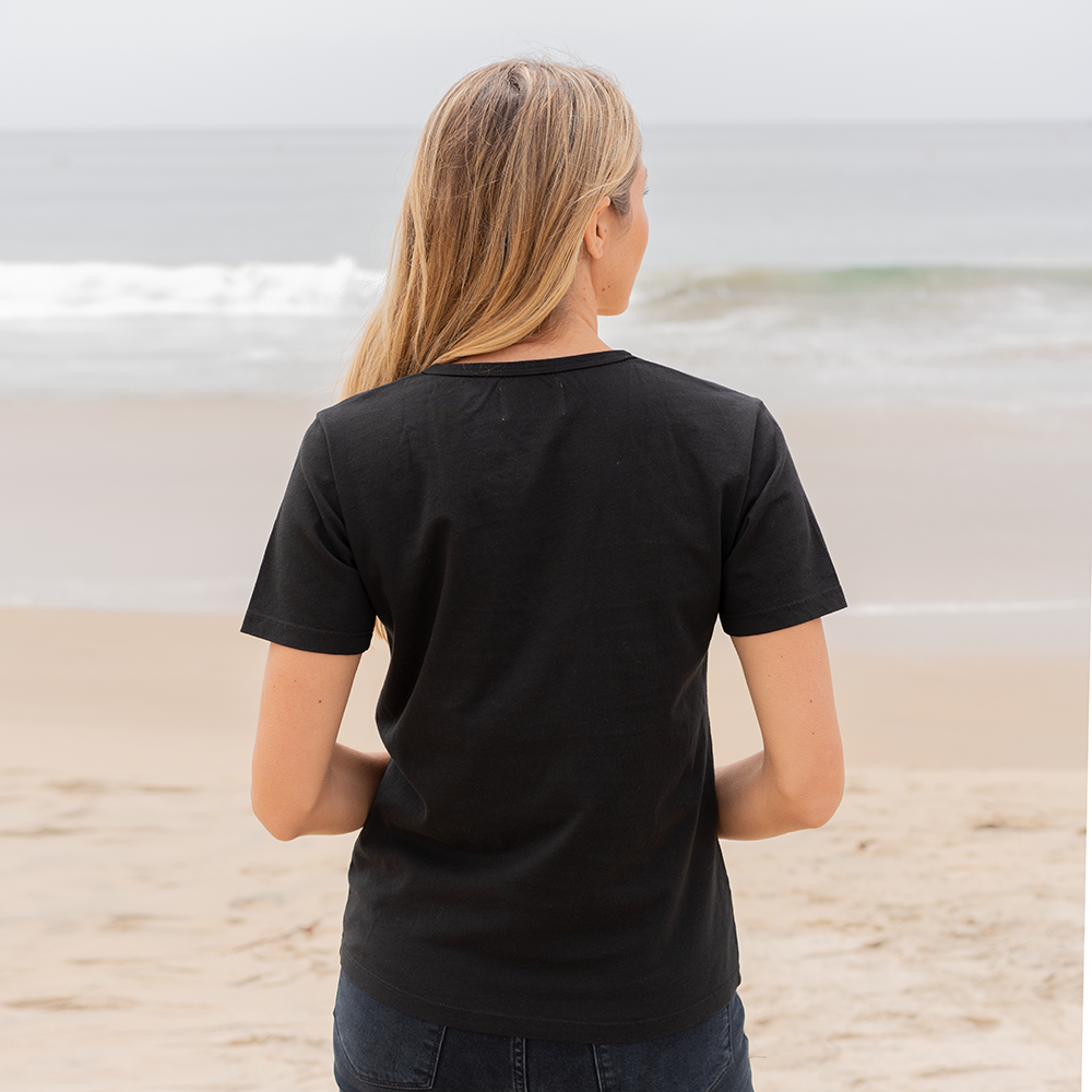 Womens Deep V-neck T-shirt