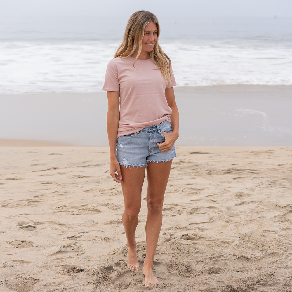Womens Short Sleeve Crew Neck