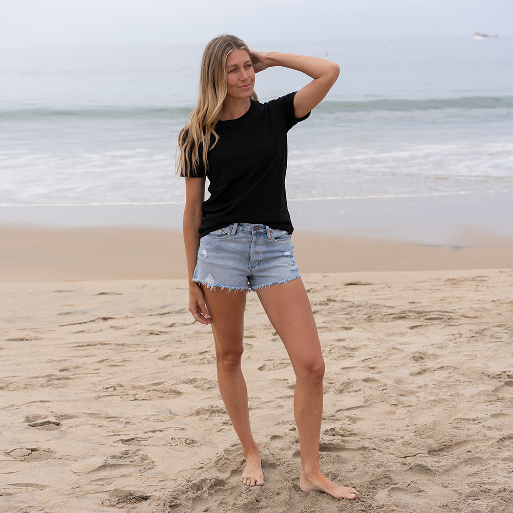 Womens Short Sleeve Crew Neck