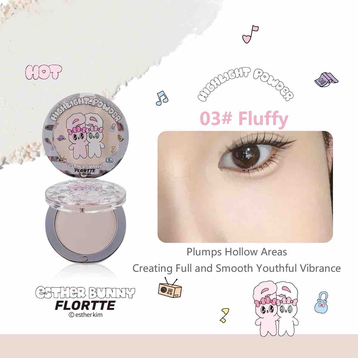 Flortte Esther Bunny Highlighter Powder