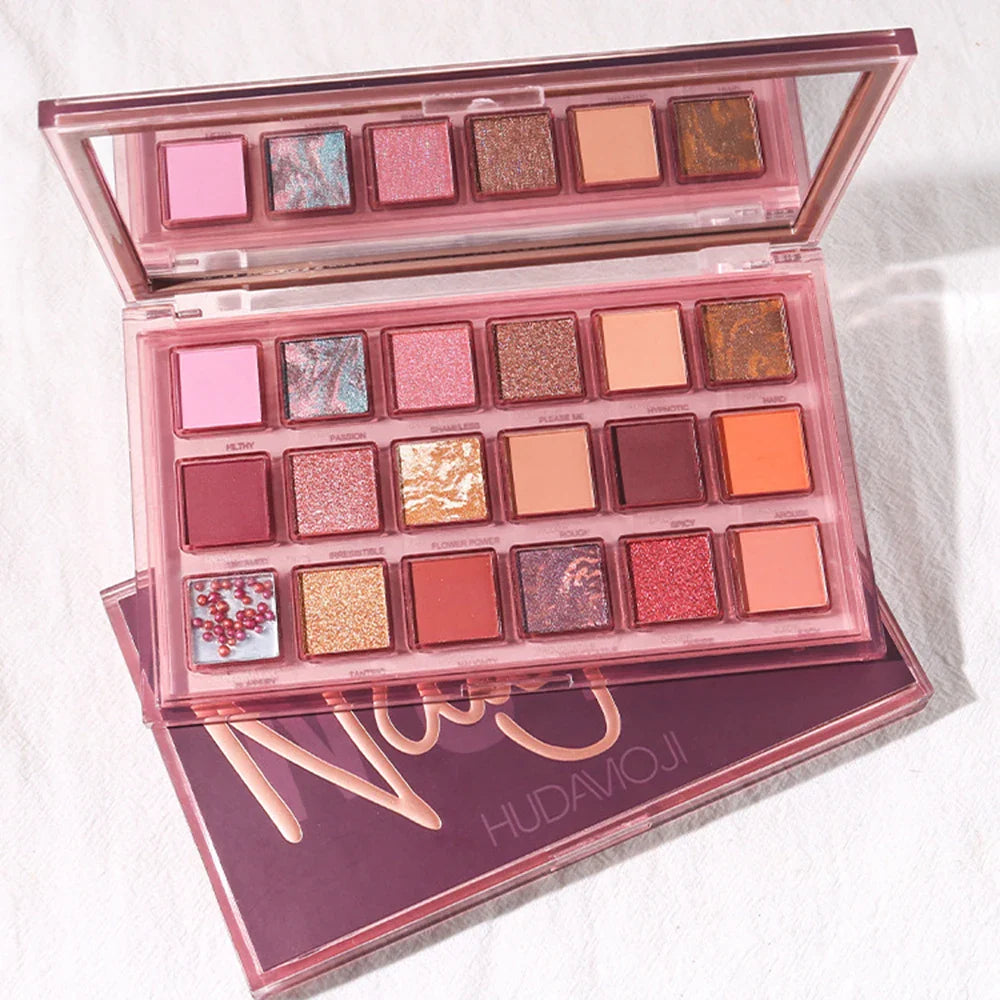 18 Colors Pomegranate seeds Eyeshadow Palette Shimmer  Matte Eye Shadow Waterproof Cosmetic Beauty Makeup TSLM2