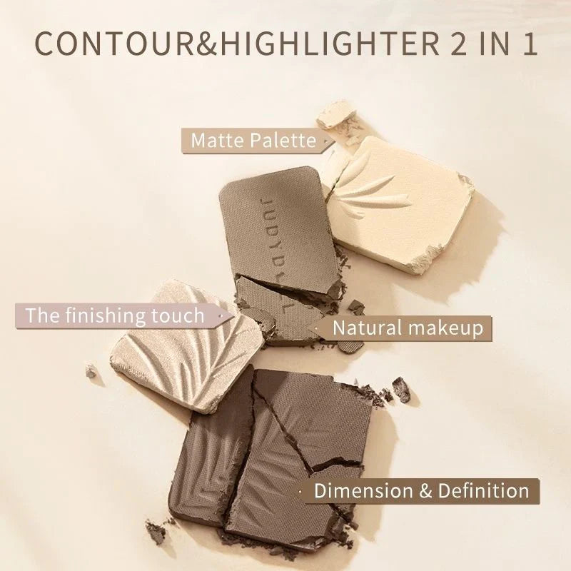 Judydoll 2 IN 1 Highlighter Contour Palette