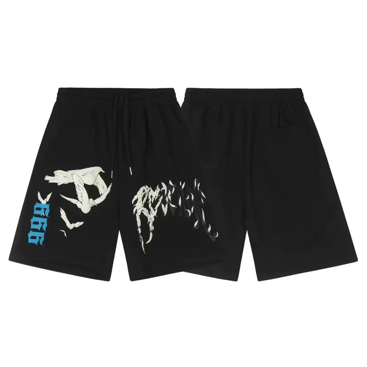 Revenge xxxten Embroidered Shorts Summer Men's American Quarter Pants Loose Heavy Shadow Breathable Casual Basketball Pants (8)
