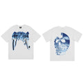 Tide brand REVENGE short sleeved high street American couple loose keel smoke skull lightning letter hip-hop T-shirt (40)