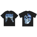 Tide brand REVENGE short sleeved high street American couple loose keel smoke skull lightning letter hip-hop T-shirt (39)
