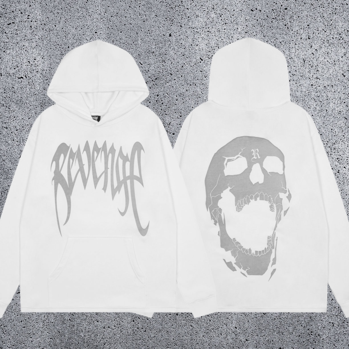 REVENGE hoodie correct version letter skull keel print American street fashion brand hip-hop high street hoodie (54)