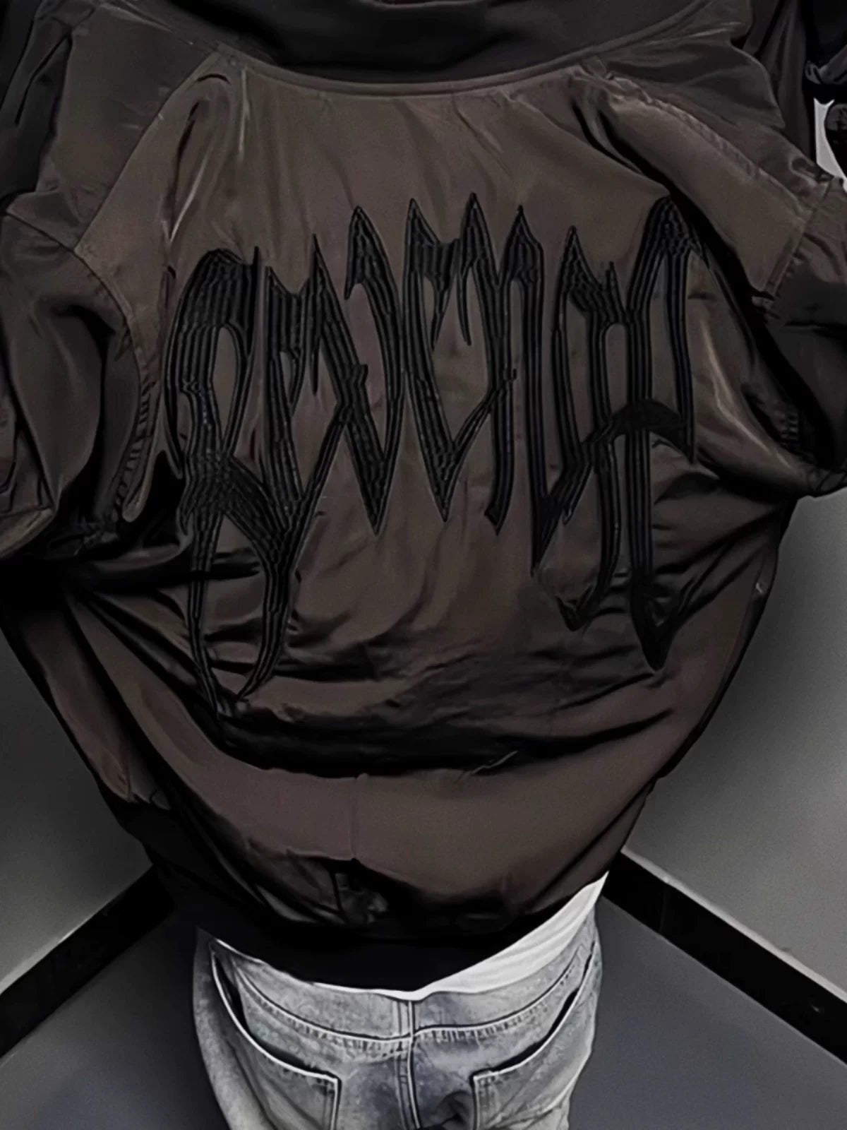 Reverse autumn and winter jacket with European and American embroidery letters, niche design, trendy ins jacket, men's zipper loose top (1)